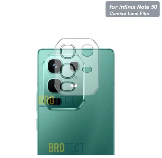infinix Note 50 Back Camera Protector 9H Gorilla Flexible Lens Unbreakable Soft Nano Sheet Film Glass For infinix Note 50 - Transparent
