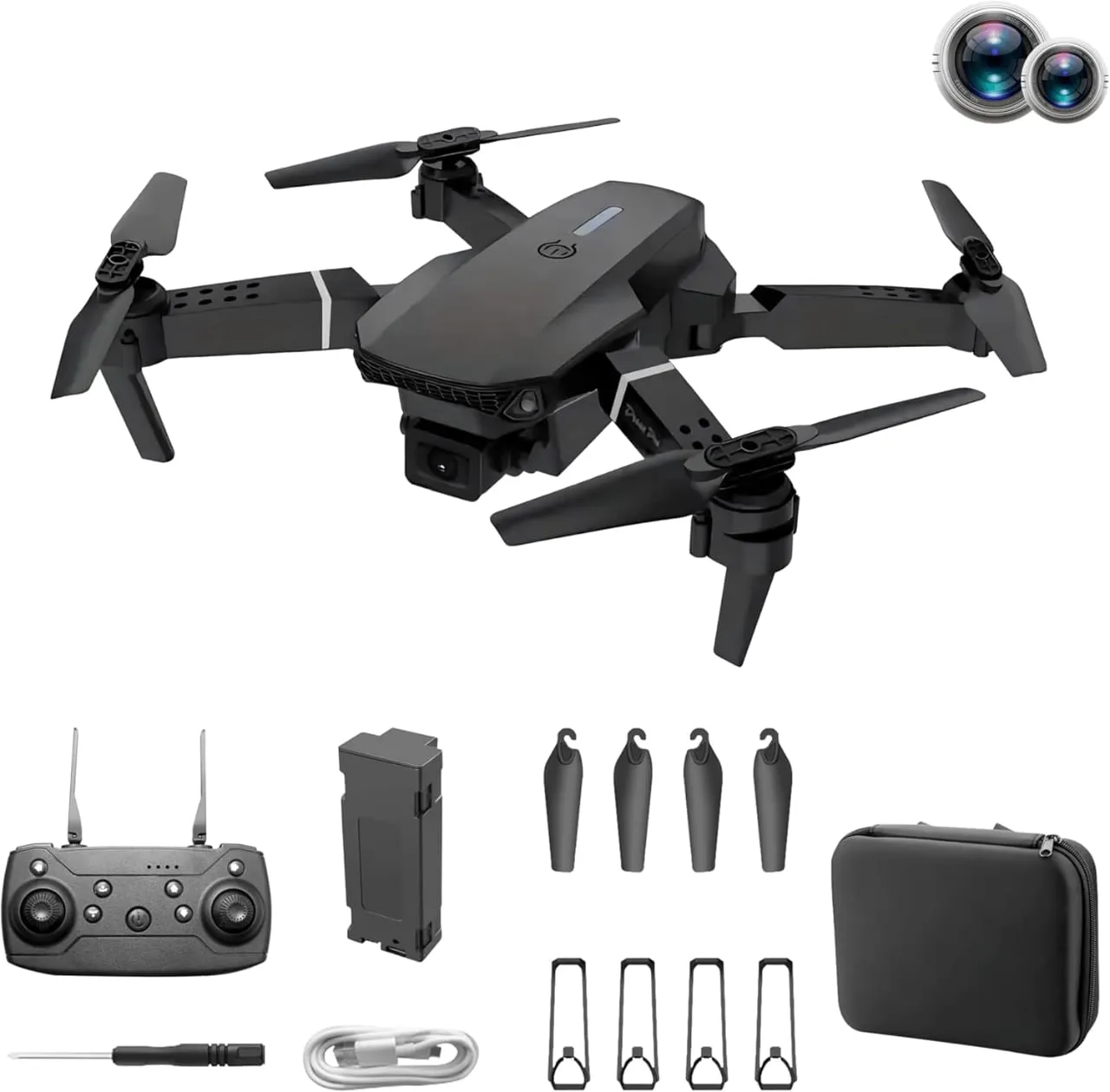 E88PRO Foldable Camera Drone High Quality Camera Drone with Free Bag