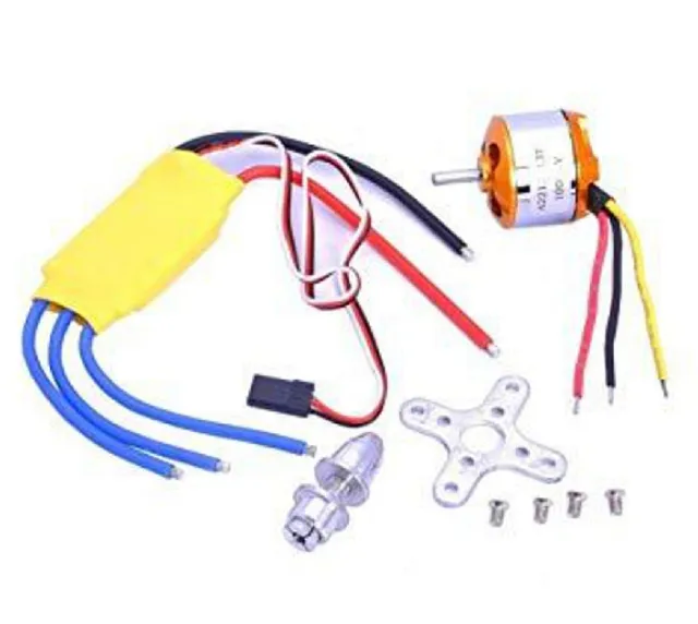 1400kv / 2600kv / 1000kv / 1100kv / 1800kv bldc brushless motor + 40a brushless ESC for making drone plane car boats and many more projects