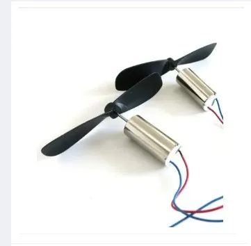 1 piece / 1 pair Micro 3V to 9V DC Coreless Motor for Helicopter/Drone with Propeller (Includes 1 motor and 1 propeller)