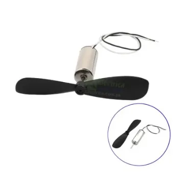 Set of (1pcs / 1 pair )Micro 3V to 9V DC Helicopter/ Drone Coreless Motor With Propeller (1 motor & 1 Propeller )