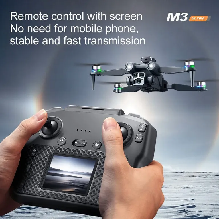 New Y3/M3 Ultra Drone & S1S 2026 Model with Screen Remote – 8K Triple Camera | Smart Obstacle Avoidance | Brushless Motor High-Definition Aerial Photography With Active Obstacle Avoidance