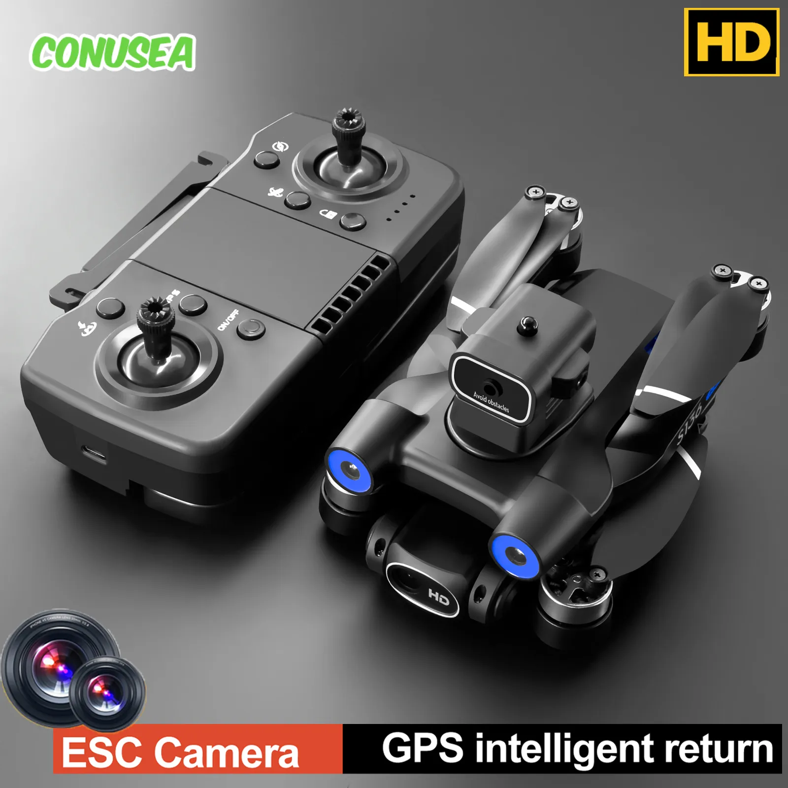 S136 Rc Drone 4K Hd Camera Brushless Remote Control Drone Uav Obstacle Avoidance Remote Control Aircraft