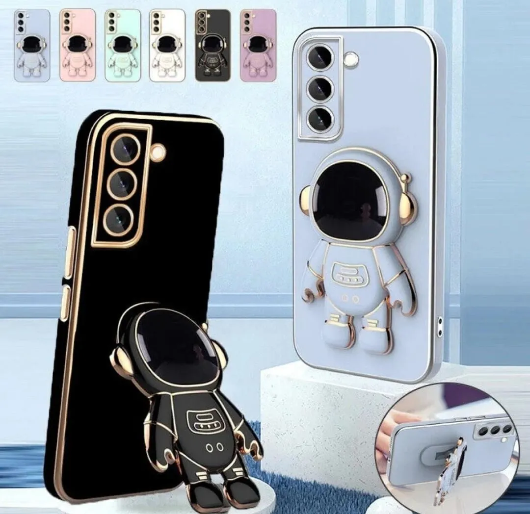 Universal Cute Cartoon 3D Astronaut Phone Holder - Portable Hidden Phone Stand -  Smartphone Foldable Lazy Bracket -Phone Back Holder