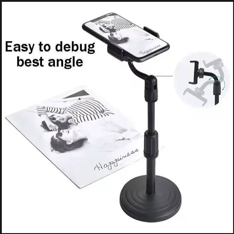 Tiktok, sketch and Art drawing, and YouTube videos creator Compatible Compact Lightweight Mobile Smart Phone Tripod Stand - Black