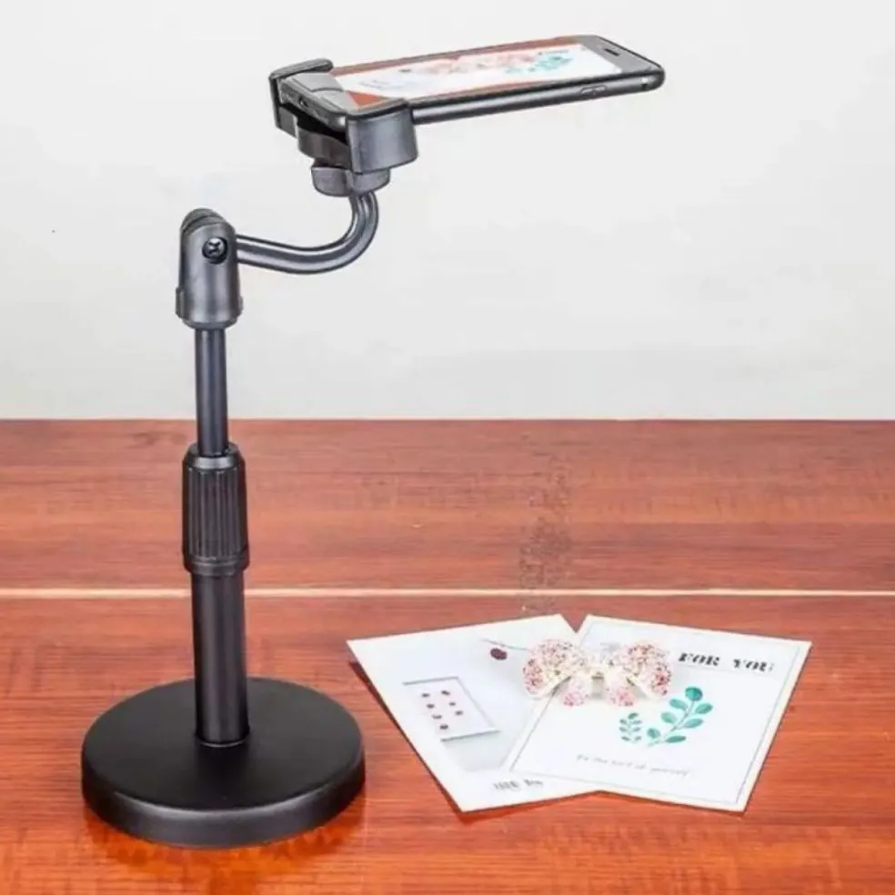 Tiktok, sketch and Art drawing, and YouTube videos creator Compatible Compact Lightweight Mobile Smart Phone Tripod Stand - Black