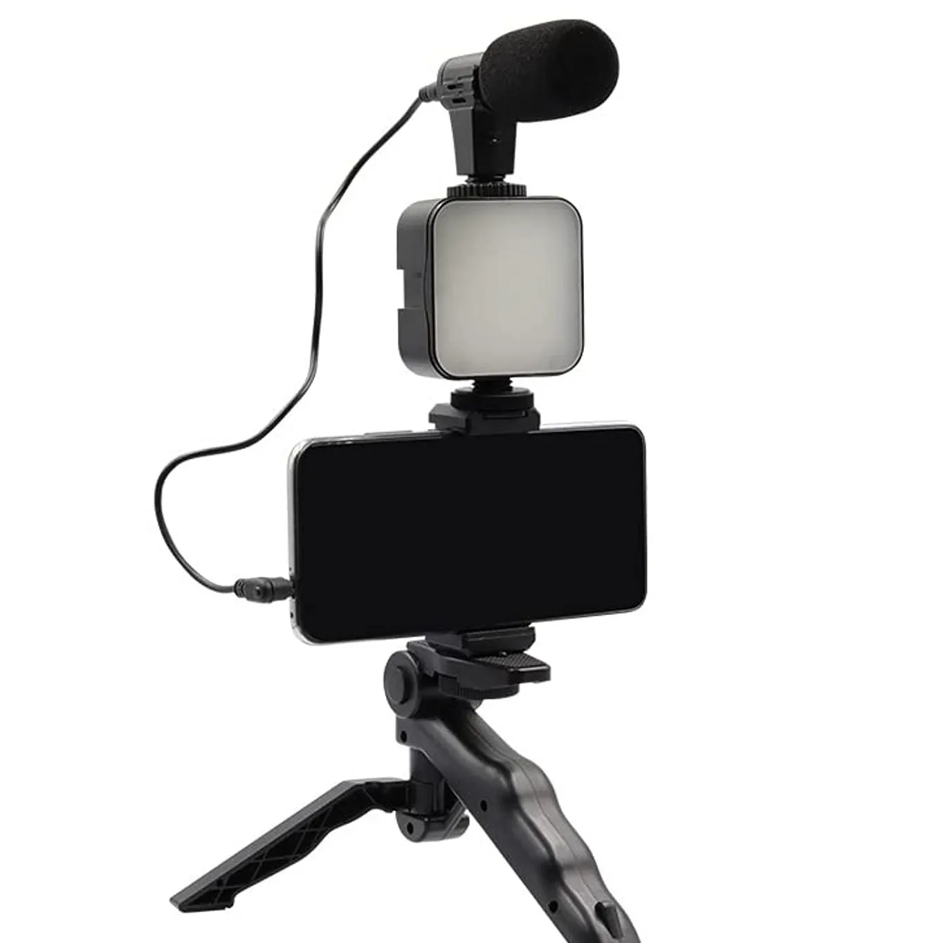 Vloging Video Making AY49 for Smartphone and DSLR Camera Vlogging Video Making Kit Studio Kits Video Recording for Shoot, Short Film, Photography Suit, Live Streaming,  Youtube, Tiktok with Microphone LED Fill Light Mini Flexible Tripod Kit With Remote