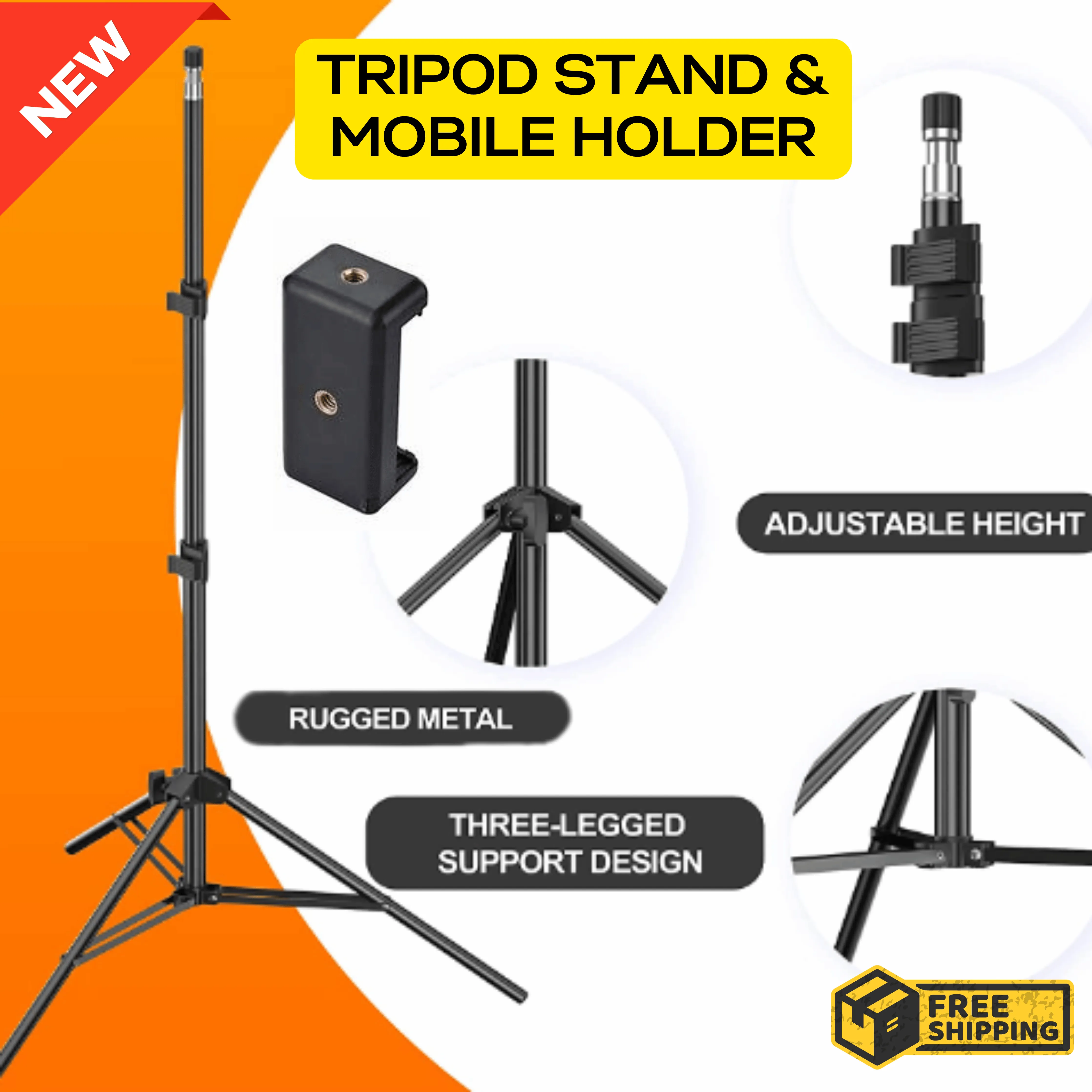 7 Feet Tripod Stand For Selfie Ring Light, Multipurpose Ring Fill Light for studio, room kit