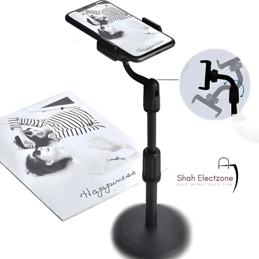 Tiktok, sketch and Art drawing, and YouTube videos creator Compatible Compact Lightweight Mobile Smart Phone Tripod Stand - Black
