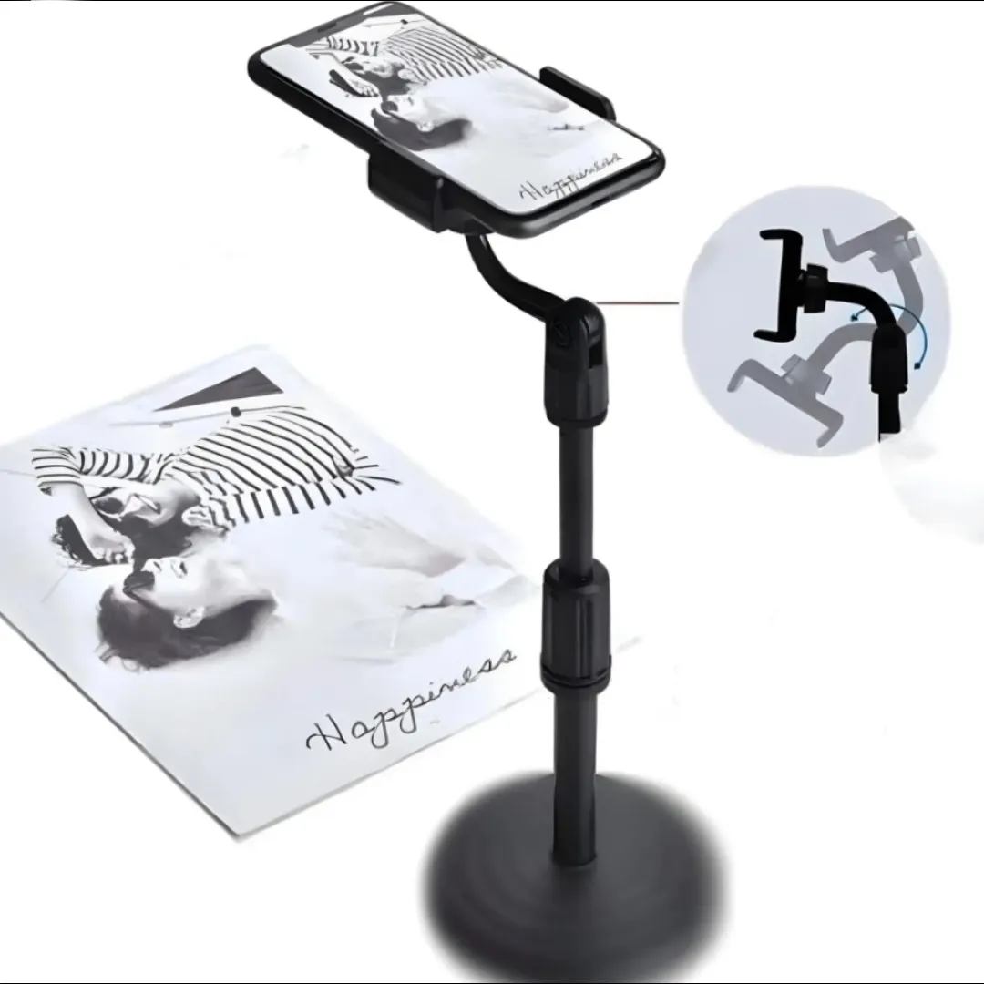 Tiktok, sketch and Art drawing, and YouTube videos creator Compatible Compact Lightweight Mobile Smart Phone Tripod Stand - Black
