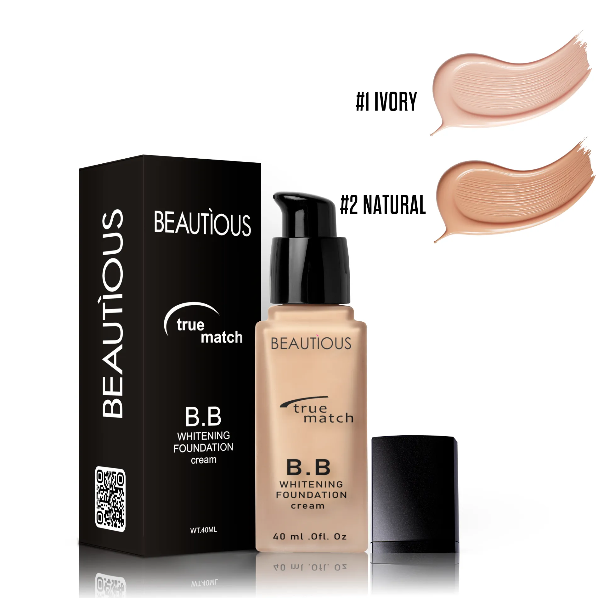 Beautious Waterproof Moisturizing Oil Free Full Coverage Deep Whitener Liquid Foundation 40Ml