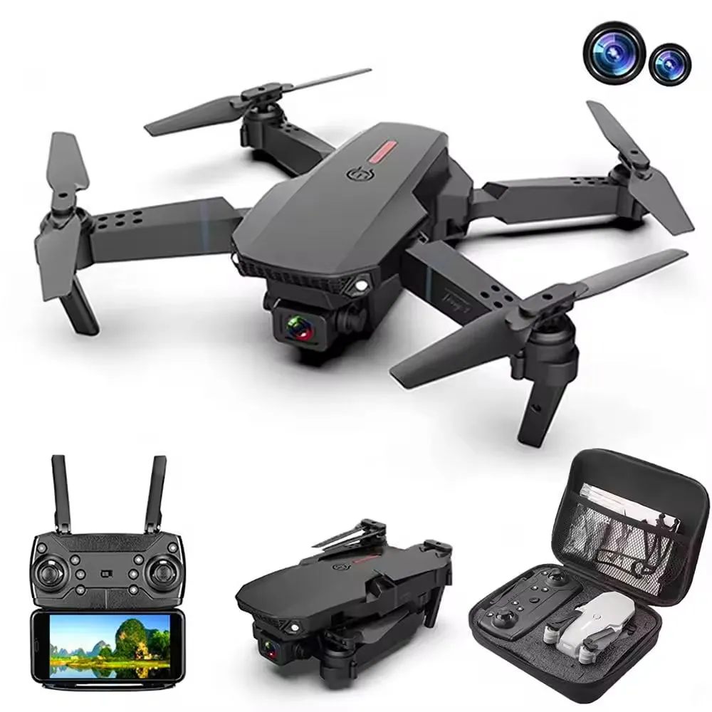 e88/s8Pro Foldable Drone with Dual 4k Camera | WiFi FPV | Remote Control Quadcopter
