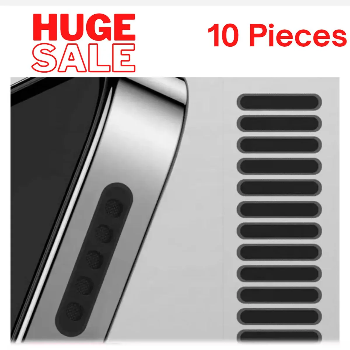 5 Short + 5 Long - Mobile Phone Dustproof Net Stickers Anti Dust Speaker Cover for 6 Hole and 4 Hole Speakers -